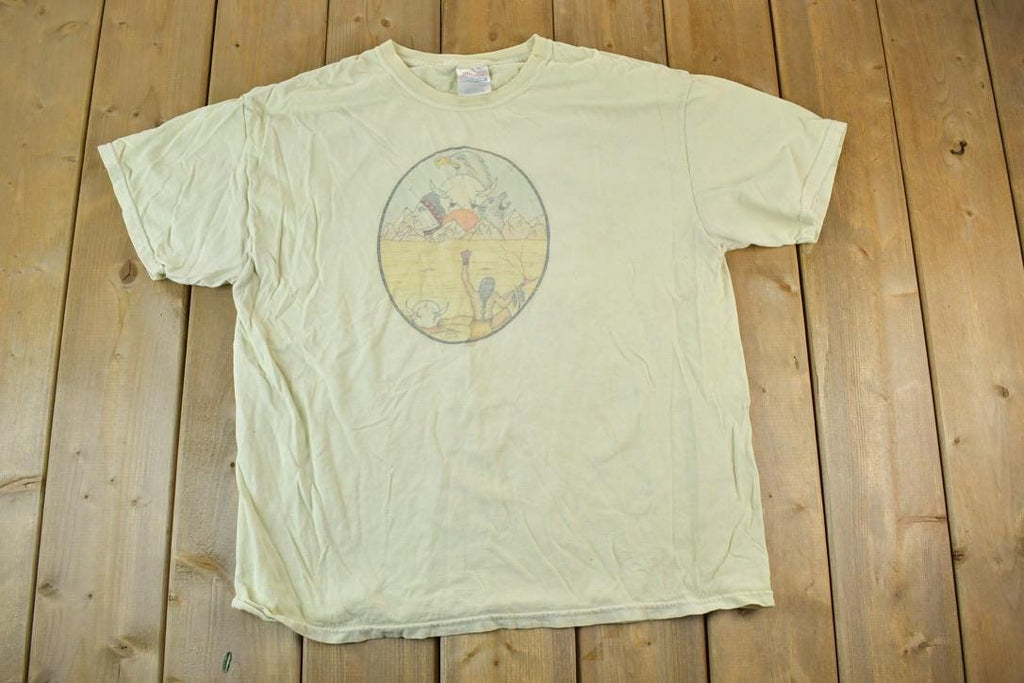 Vintage 1980s Aztec Mountains Souvenir Single Stitch Graphic Print T-Shirt