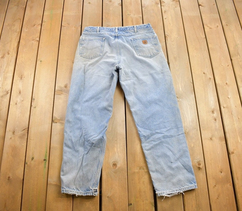 Vintage 1990s Carhartt Blanket Lined Work Pants Size 38x32