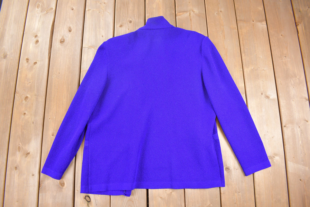 Vintage 1980s Castleberry Collared Cardigan Sweater