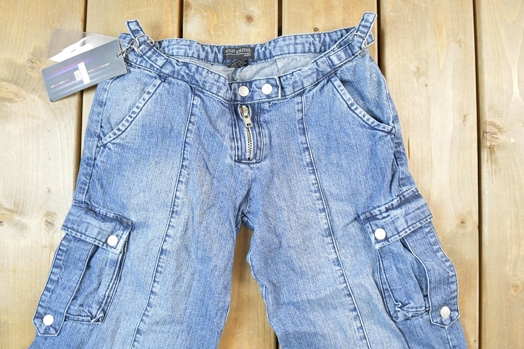 Vintage 1990s Deadstock Muryama Crazy Zipper Denim Jeans Size 30 x 29
