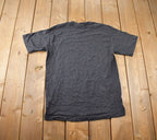 Vintage 1990s Blank Tee Jays Striped T-Shirt Made In USA Size L