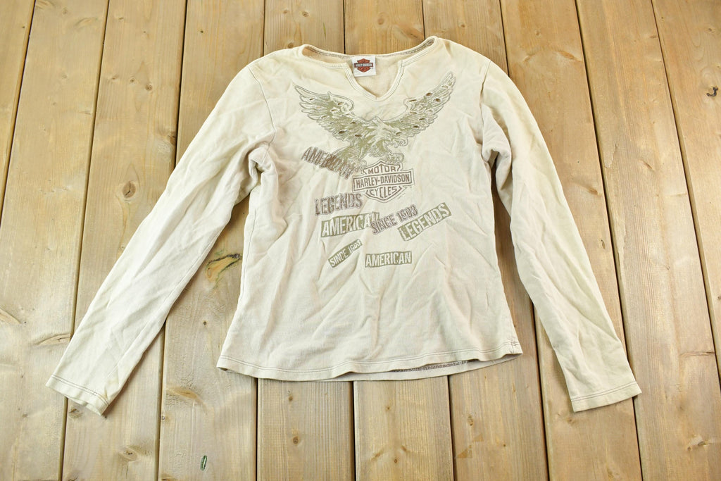 Vintage Y2K Harley Davidson Motorcycles Single Stitch Long Sleeve T-Shirt