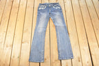 Vintage Deadstock Y2K Grace In LA Bedazzled Low Rise Jeans Women's Size 27 x 32