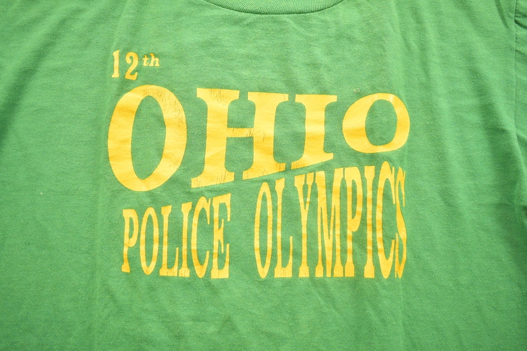 Vintage 1989 Columbus Ohio Police Olympics Graphic T-Shirt