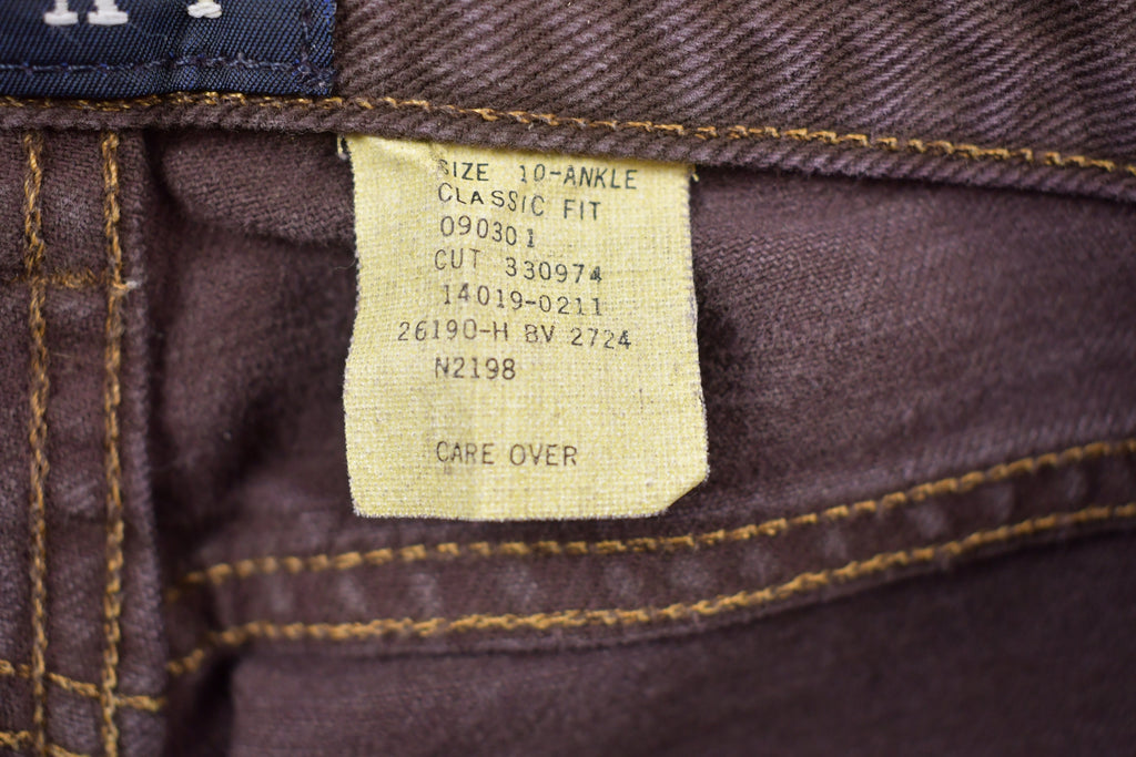 Vintage 1990's Gap Brown Denim Straight Leg Pants 30 x 29