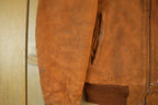 Vintage 1950s Suede Leather Bomber Jacket Adult Small