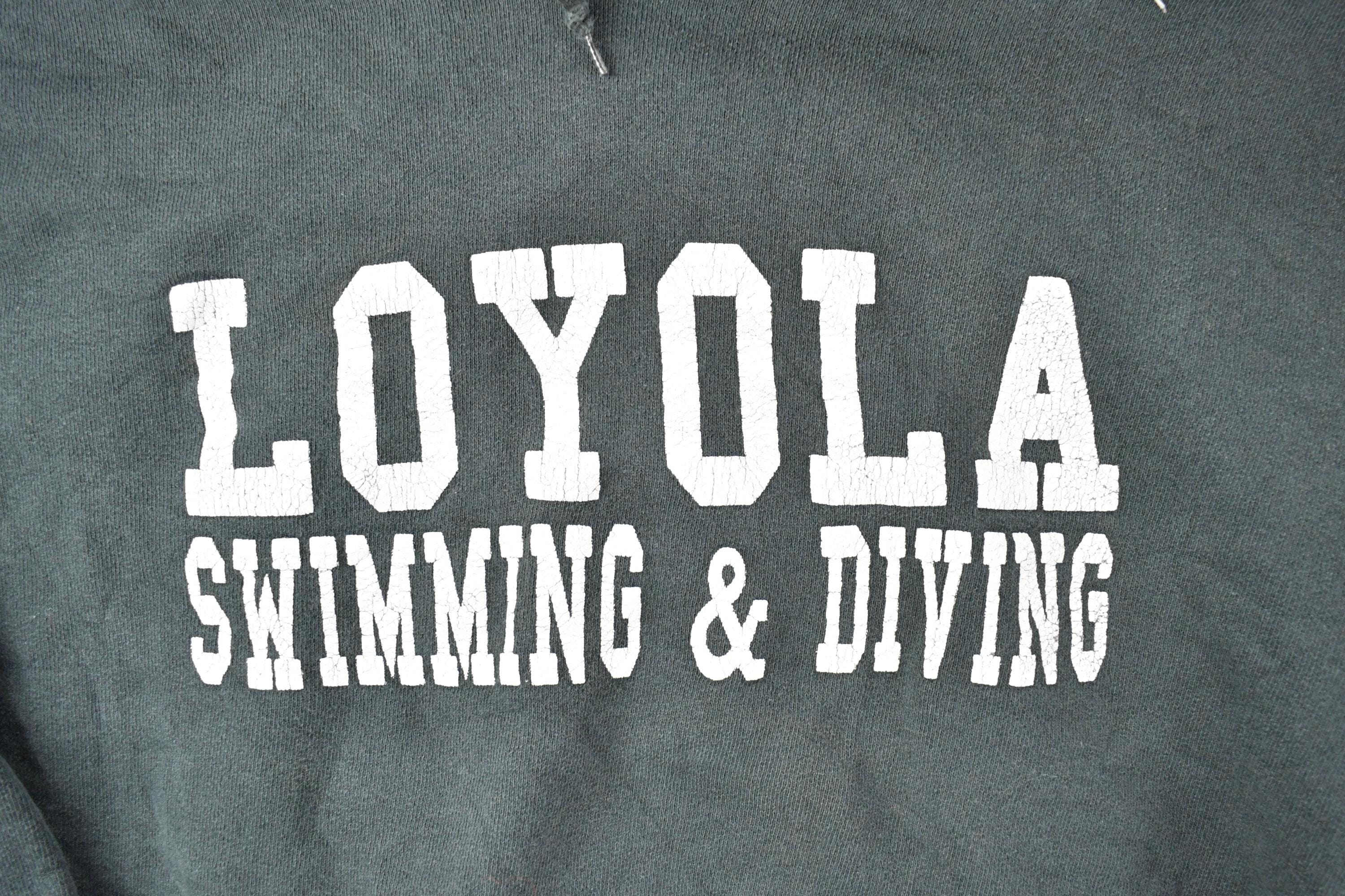 Vintage 1990s Loyola Swimming And Diving University Collegiate Hoodie