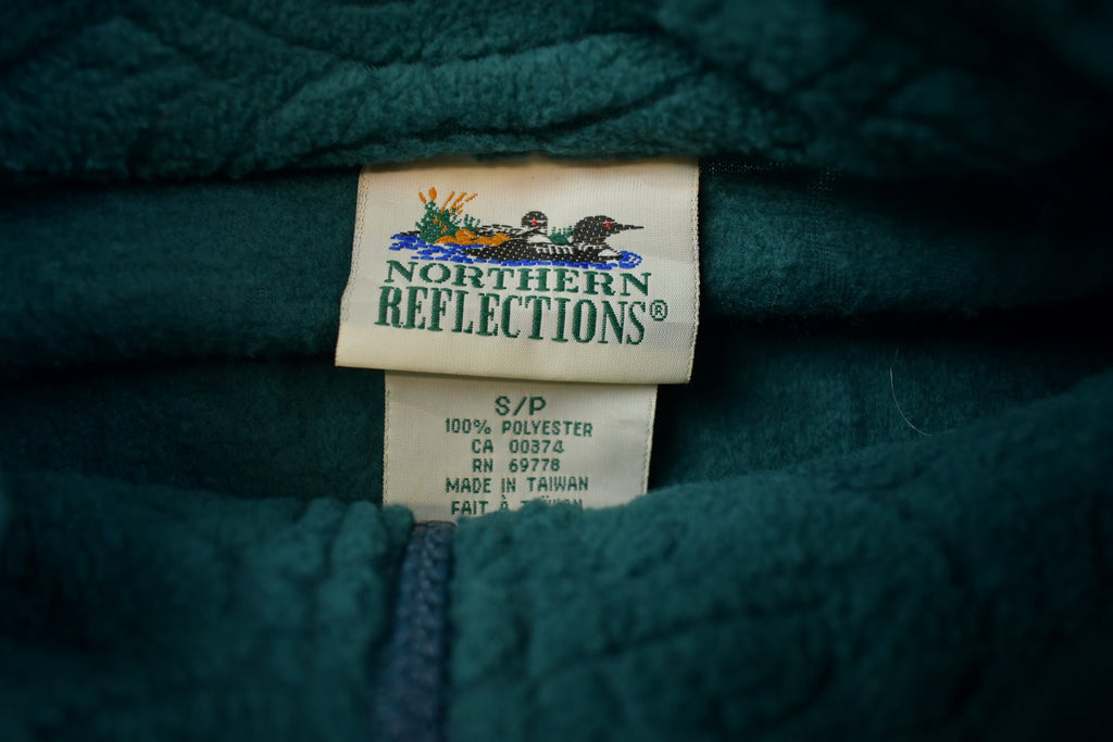 Vintage 1990s Northern Reflections Abstract Pattern Fleece Sweater Made In Canada