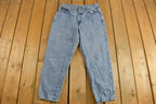 Vintage 1980s Chic Blue Wash Relaxed Fit Tapered Leg Jeans
