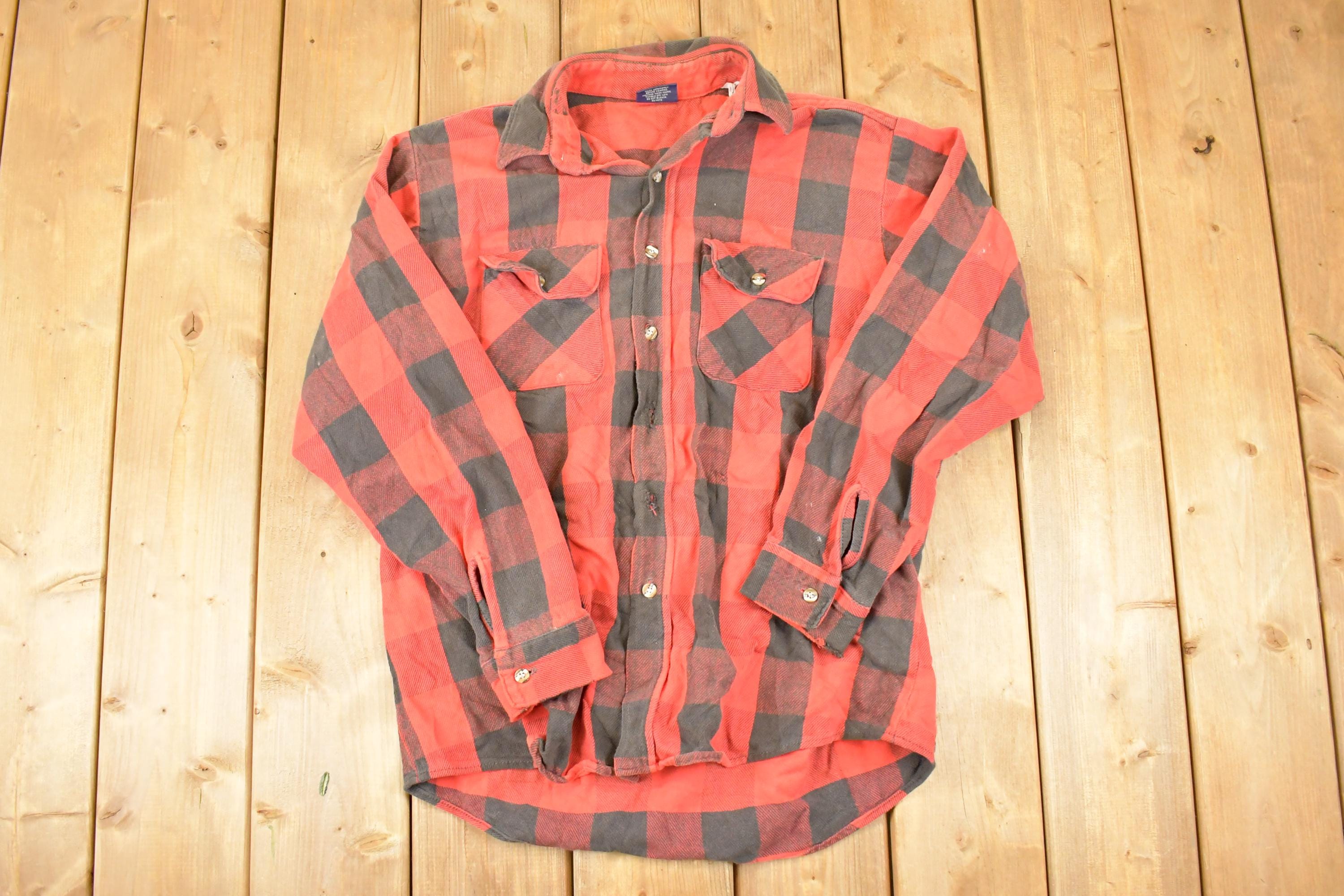 Vintage 1990s Dee Cee Plaid Button Up Shirt Men's L