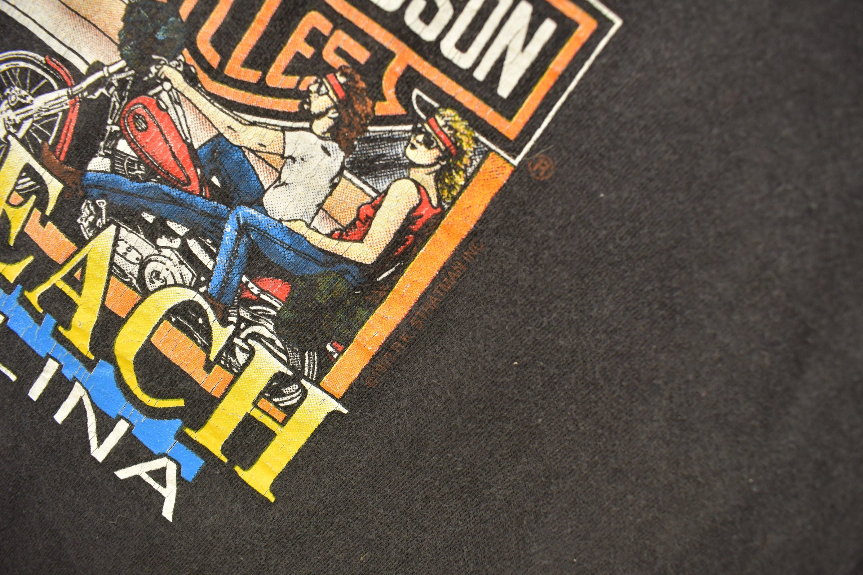 Vintage 1992 Coastal Harley Davidson Myrtle Beach South Carolina Graphic Tank Top