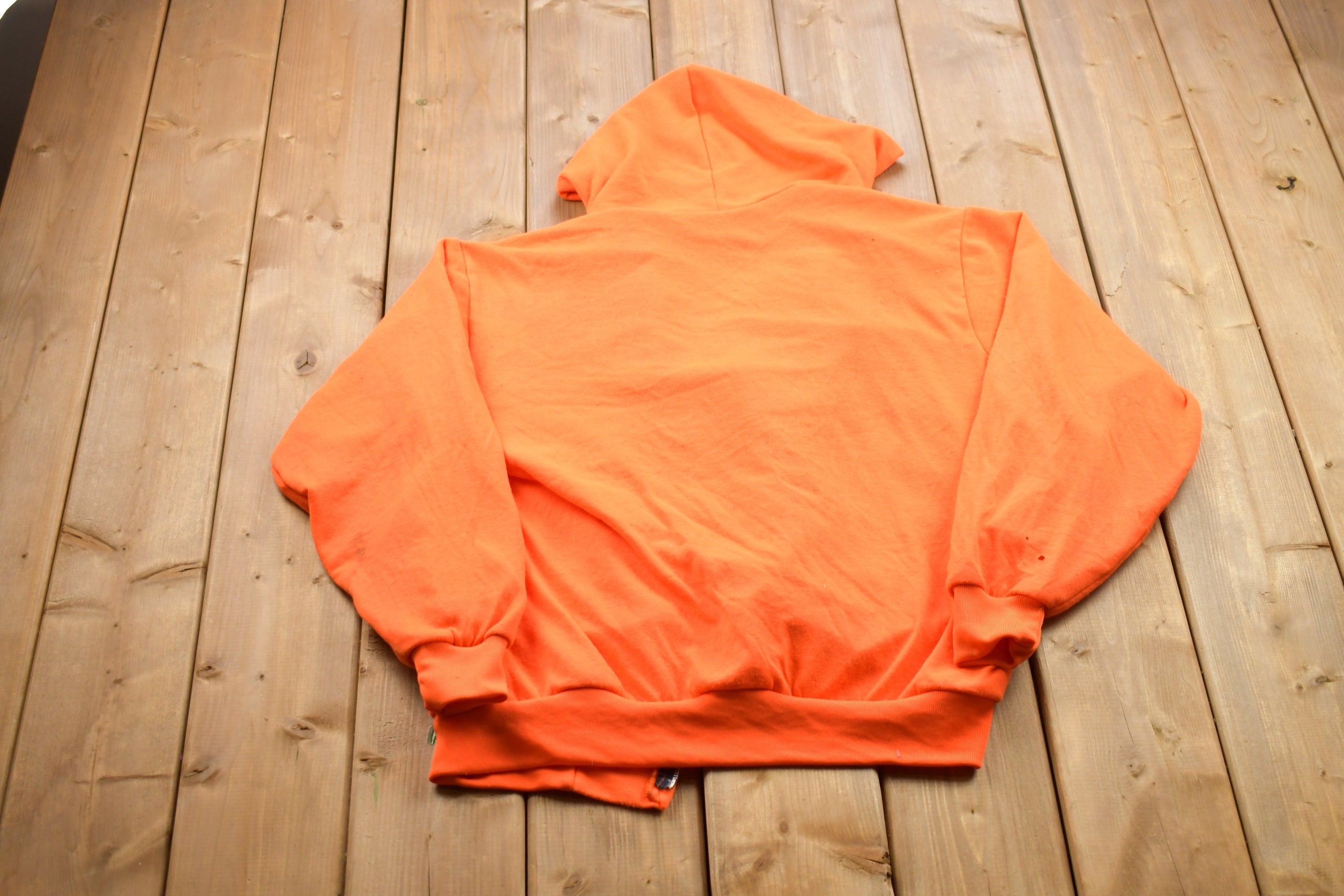 Vintage 1990s Muleskins Thermal Blank Zip Up Hoodie