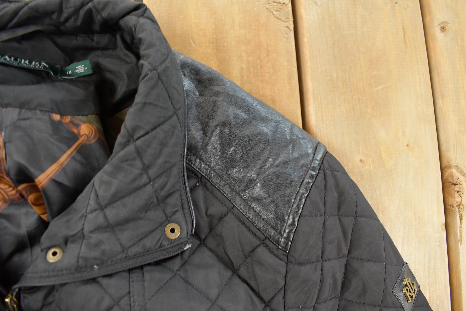 Vintage 1990s Lauren Ralph Lauren Quilt Jacket Women's XL