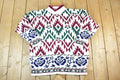 Vintage 1990s S Louis Knit Abstract Pattern Holiday Crewneck Sweater Mens XL