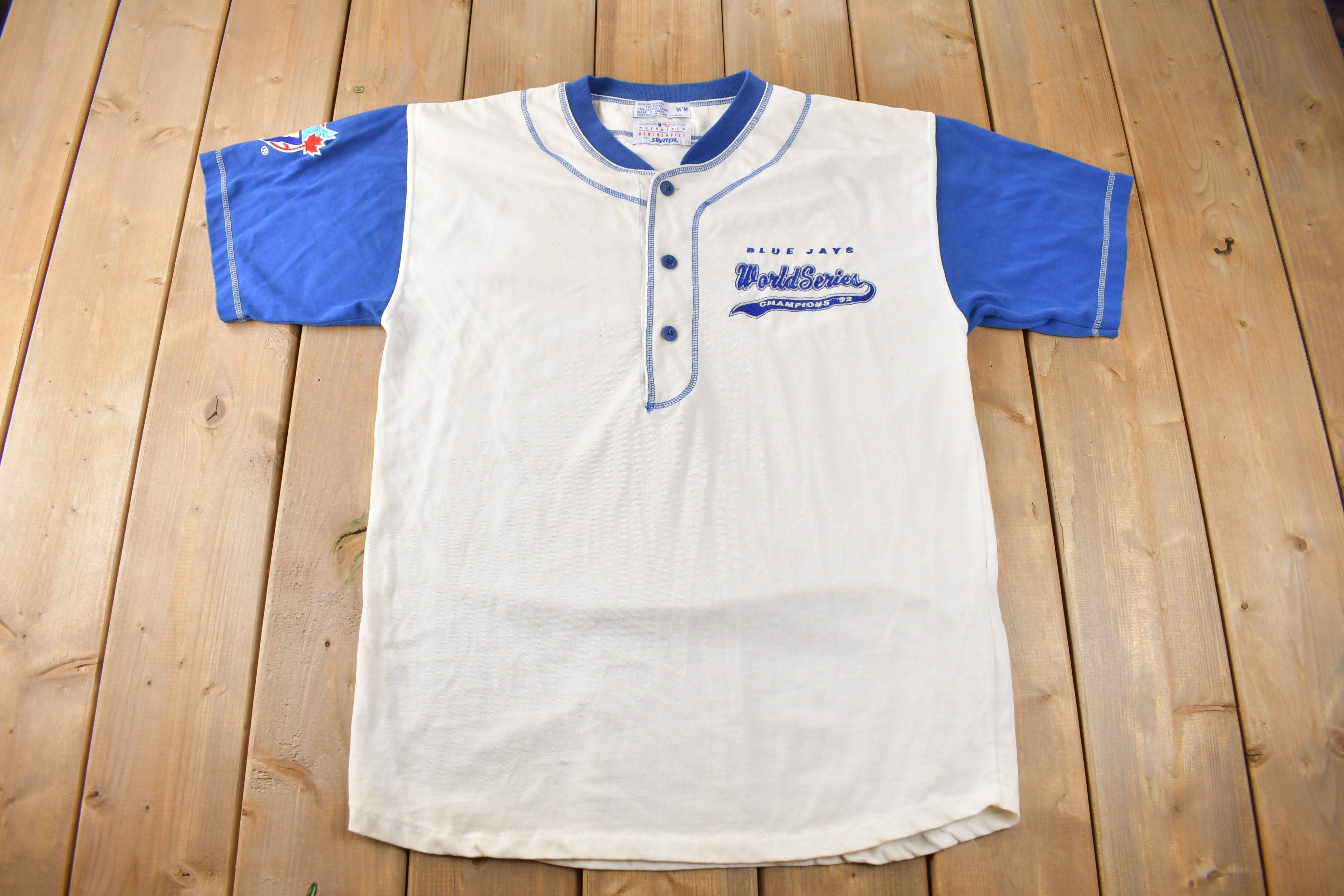 Vintage 1992 Toronto Blue Jays MLB World Series Champions Starter Jersey Size M