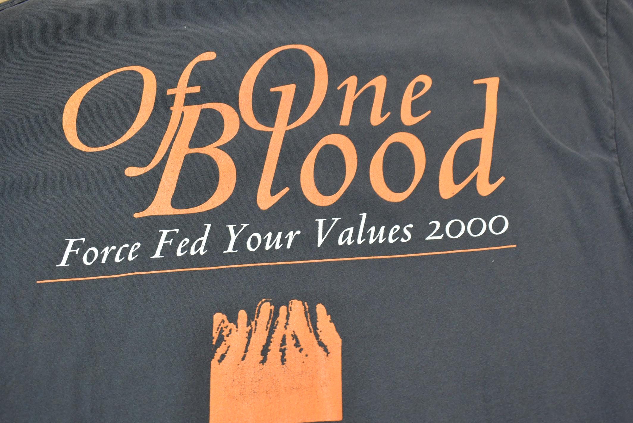 Vintage 2000 Shadows Fall Of One Blood Force Fed Your Values Band Tee
