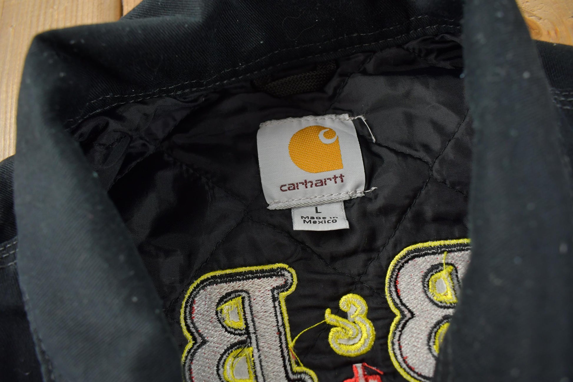 Vintage Y2K Embroidered Carhartt Detroit Jacket Size L Oil Drilling Company