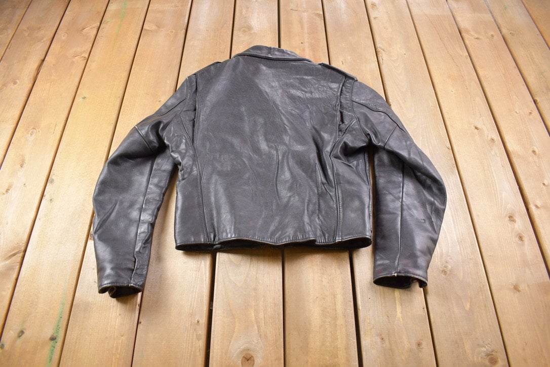Vintage 1980s Berman's The Leather Experts Leather Jacket Size 14