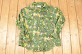 Vintage 1990s Bushlan AOP Woodland Camo Button Up Shirt Mens L