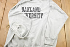 Vintage 1990s Oakland University Crewneck Sweatshirt / 1990s Crewneck / Made In USA / Essential / Streetwear / 1990s / Collegiate
