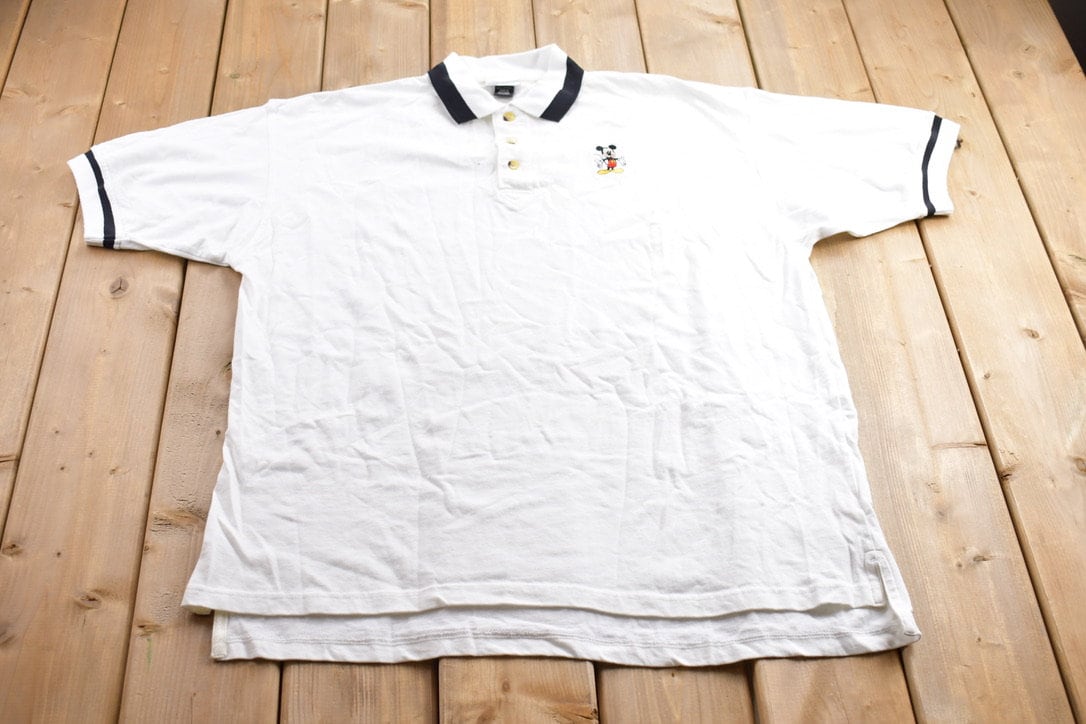 Vintage Disney Mickey Mouse Collared Polo Golf T-Shirt