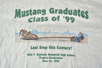 Vintage 1999 Mustang Graduate Graphic T-Shirt