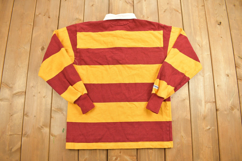 Vintage 1990s Simpson College Rugby Barbarian Collared Sweatshirt