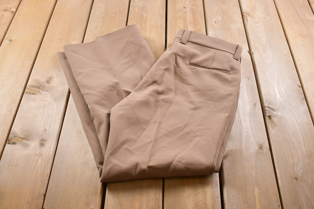 Vintage 1970s Brown Levis Panatela Trousers Pants Size 36 x 30.5