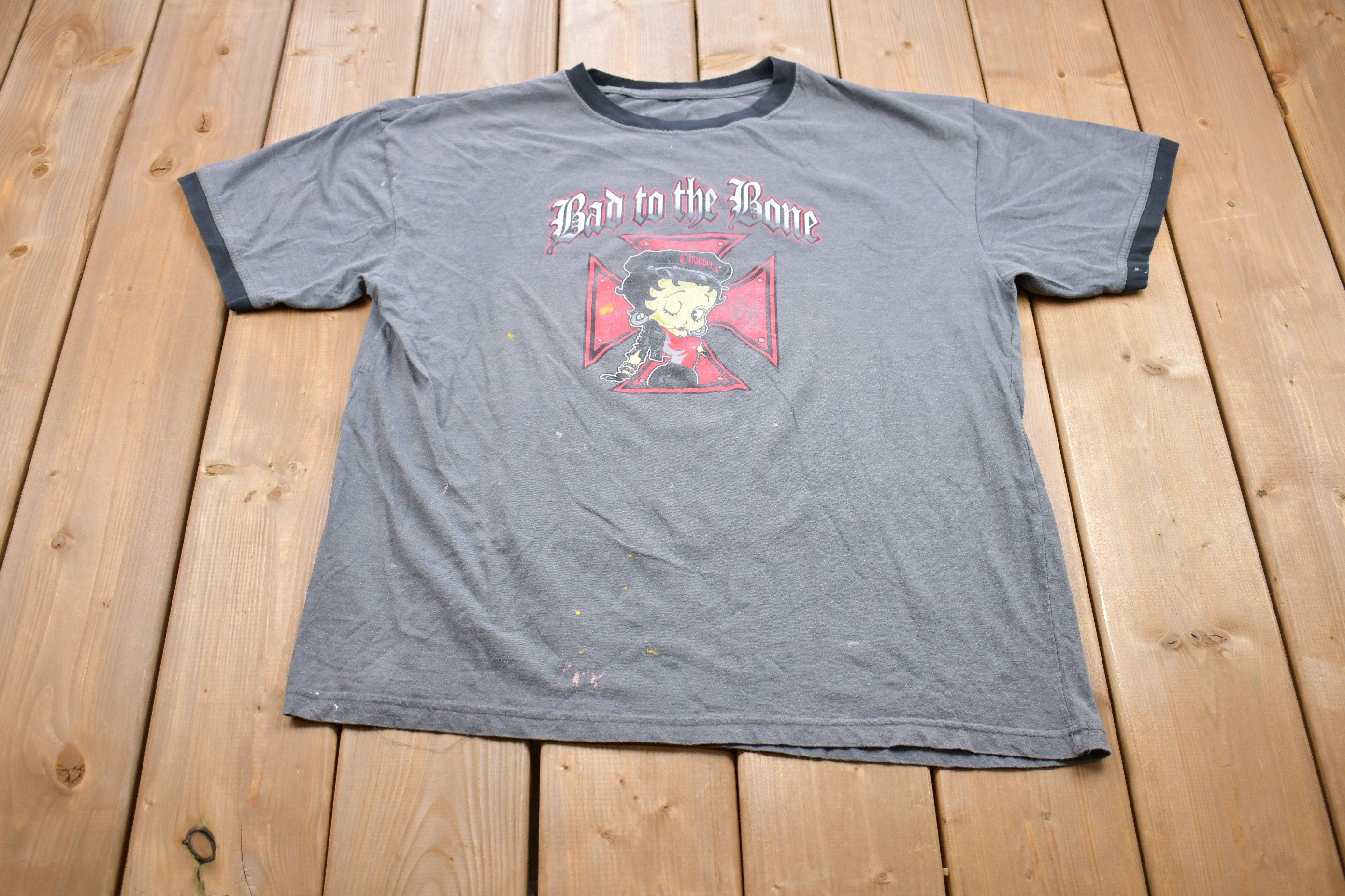 Vintage 1990s Bad To The Bone Betty Boop Graphic T-Shirt