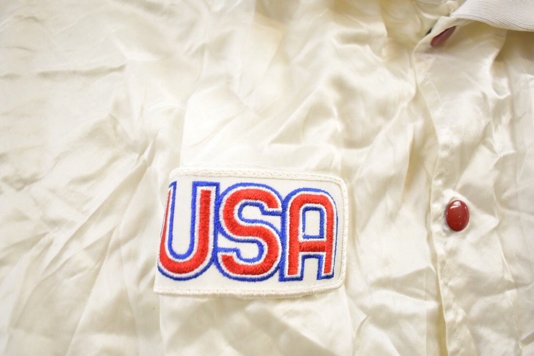 Vintage 1980s USA ADM Feeds Satin Bomber Jacket