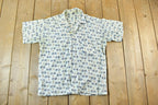Vintage 1970s Abstract Dots Button Up Shirt