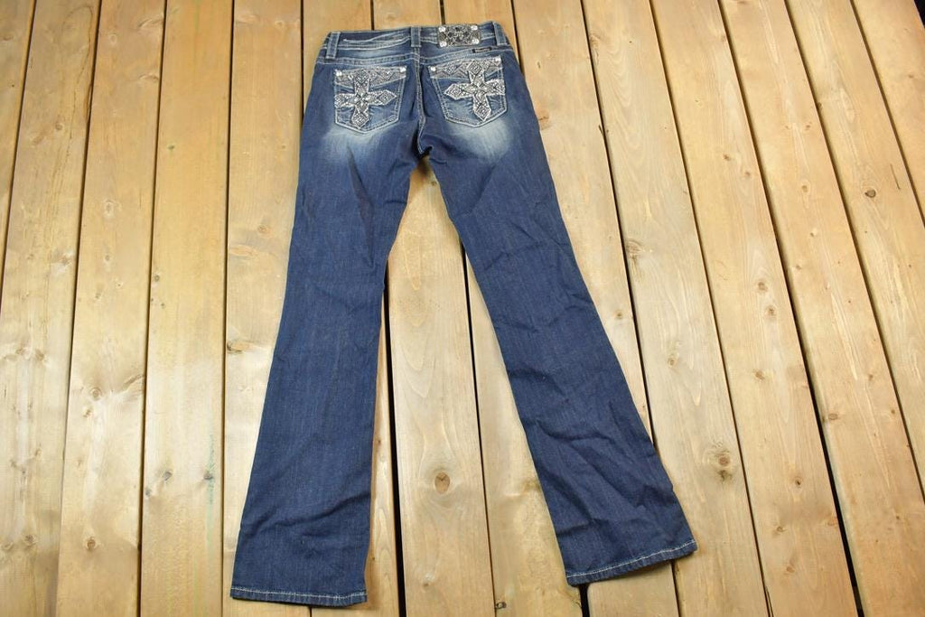 Vintage Y2K Miss Me Bedazzled Low Rise Jeans Size 26x31