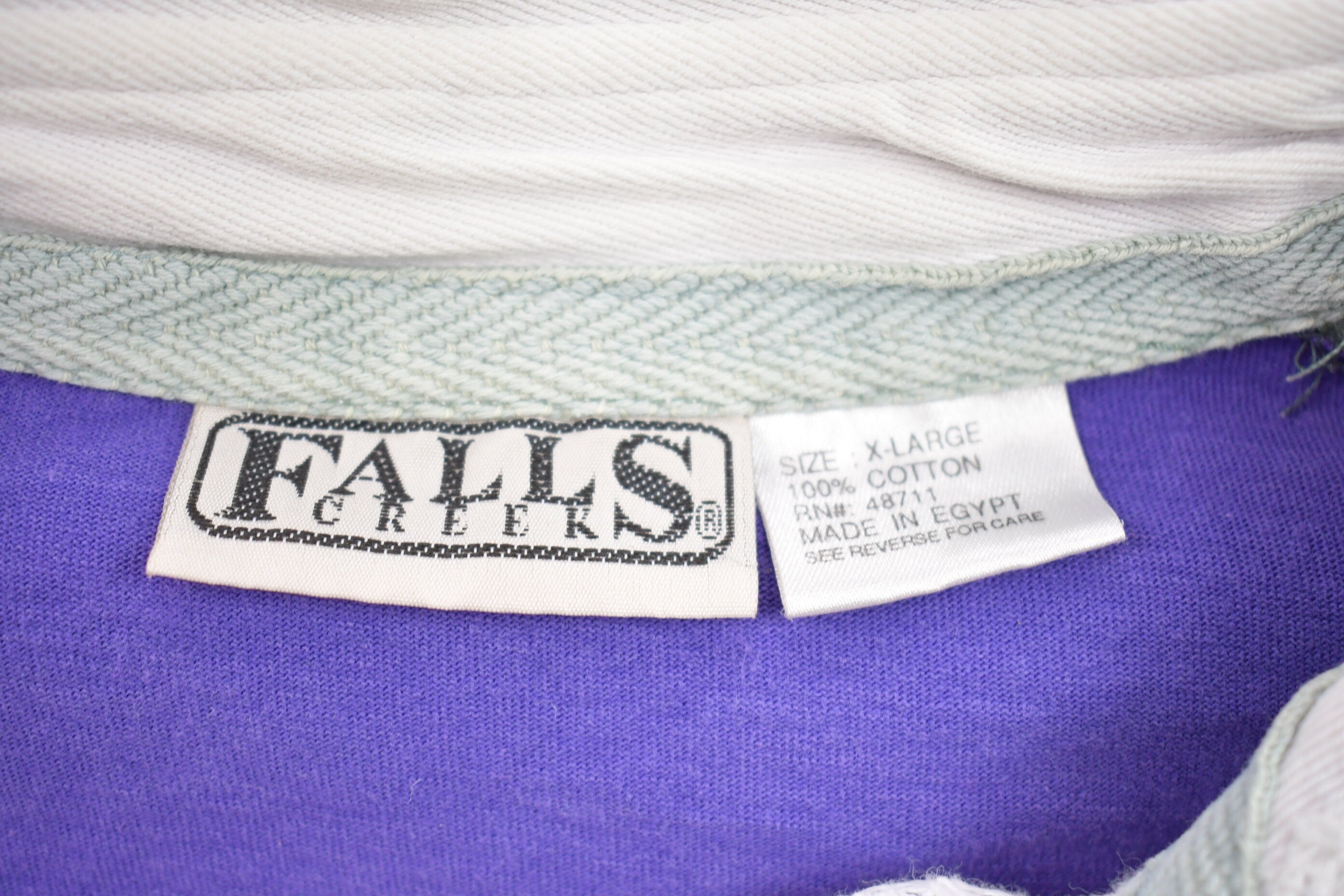 Vintage 1990s Falls Creek Collared Shirt Crewneck Sweatshirt