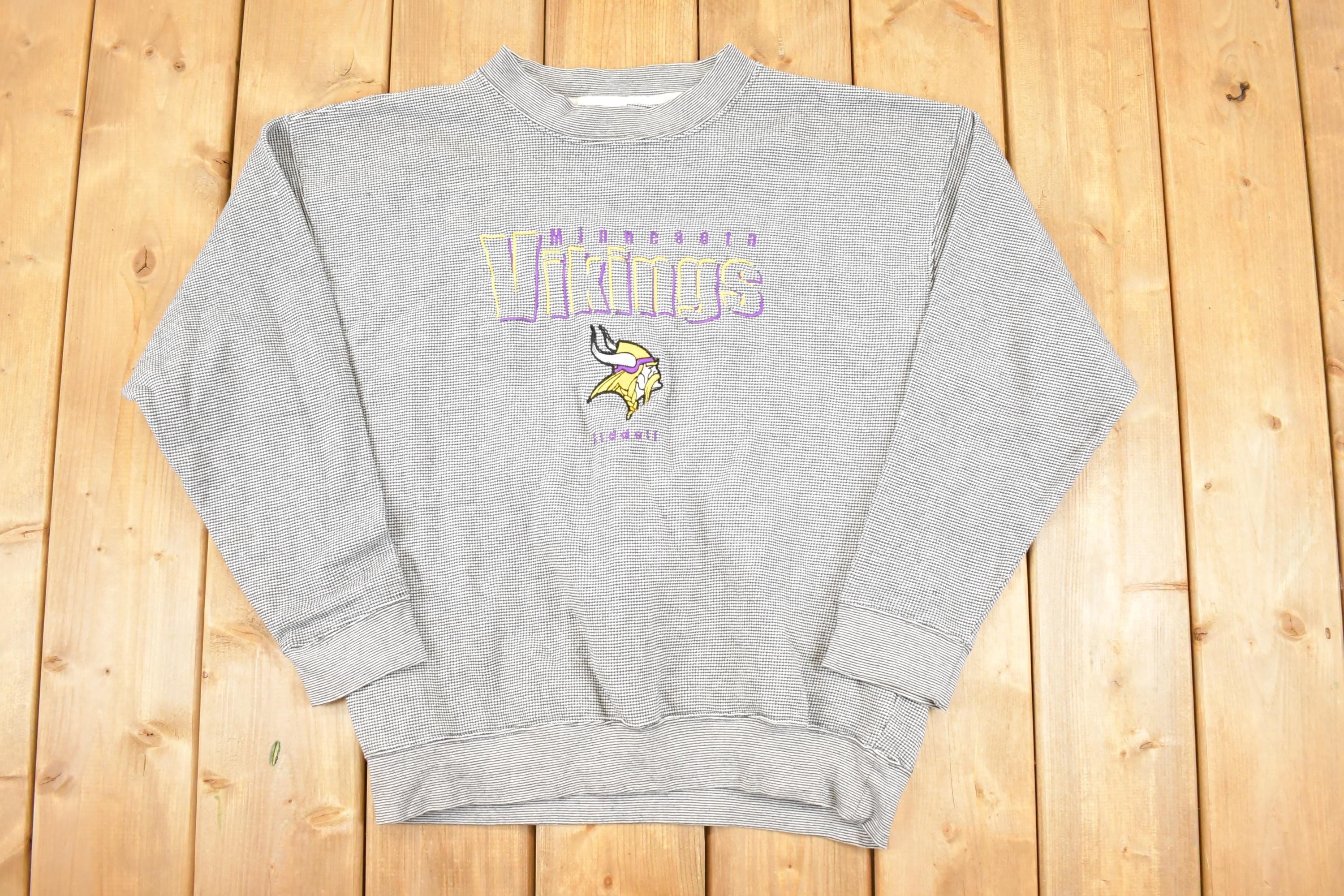 Vintage 1990s Minnesota Vikings Riddell NFL Crewneck Sweatshirt Mens L