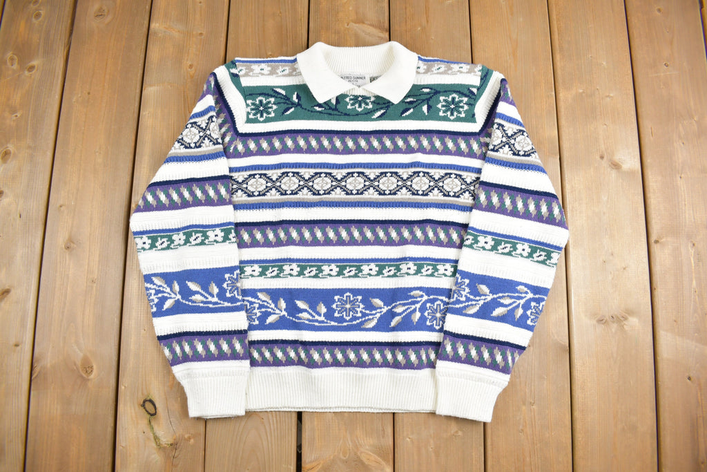 Vintage 1980s Alfred Dunner Knit Polo Sweater