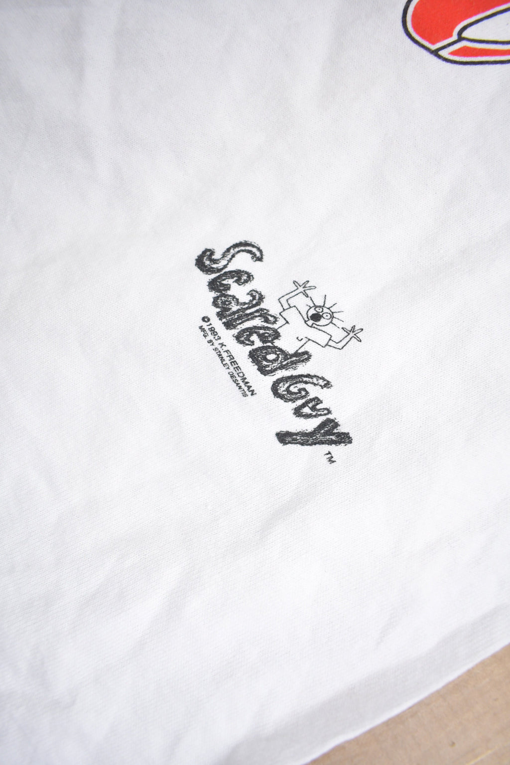 Vintage 1993 Scared Guy University Stanley Desantis Graphic T Shirt