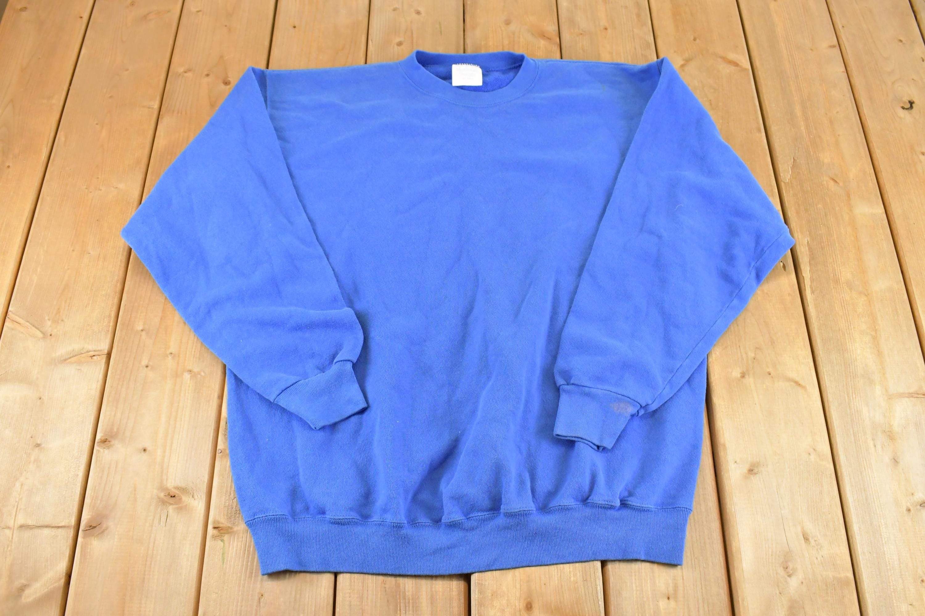 Vintage 1990s Maximum Sweats Streetwear Blank Crewneck Sweatshirt Men's L / 90s Sun Faded Streetwear