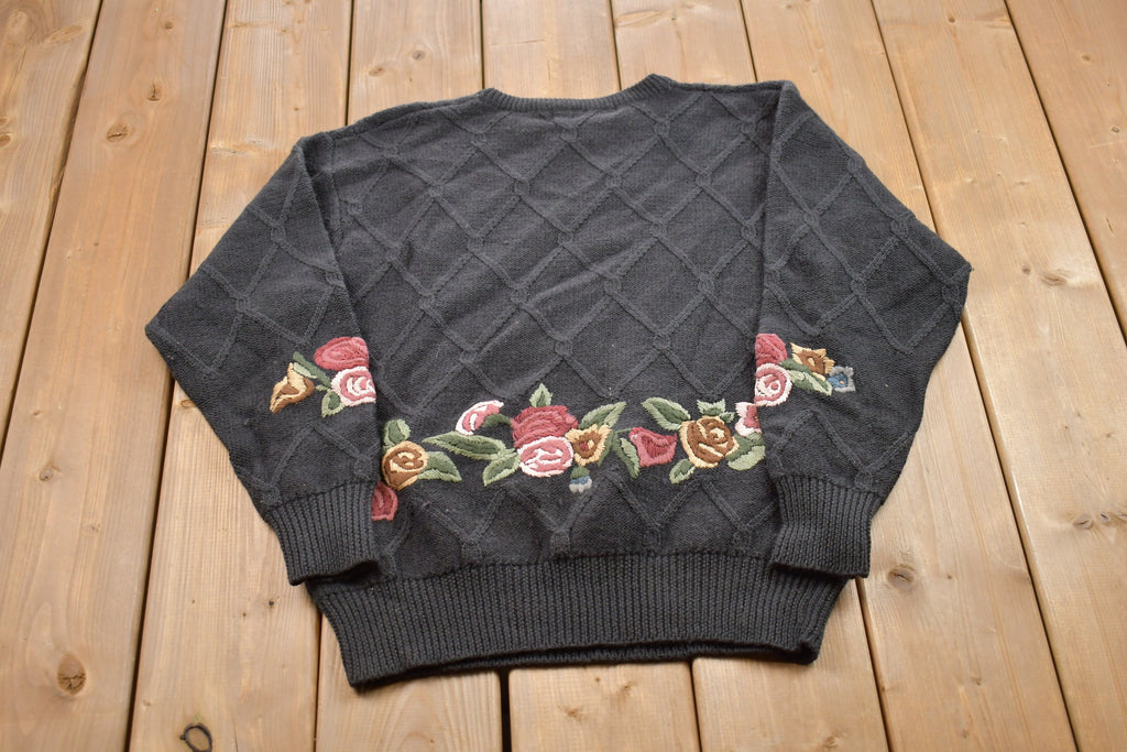 Vintage 1990s JH Collectibles Wool Knitted Crewneck Sweater