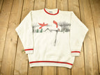 Vintage 1990s Winter Theme Cardinals Graphic Crewneck