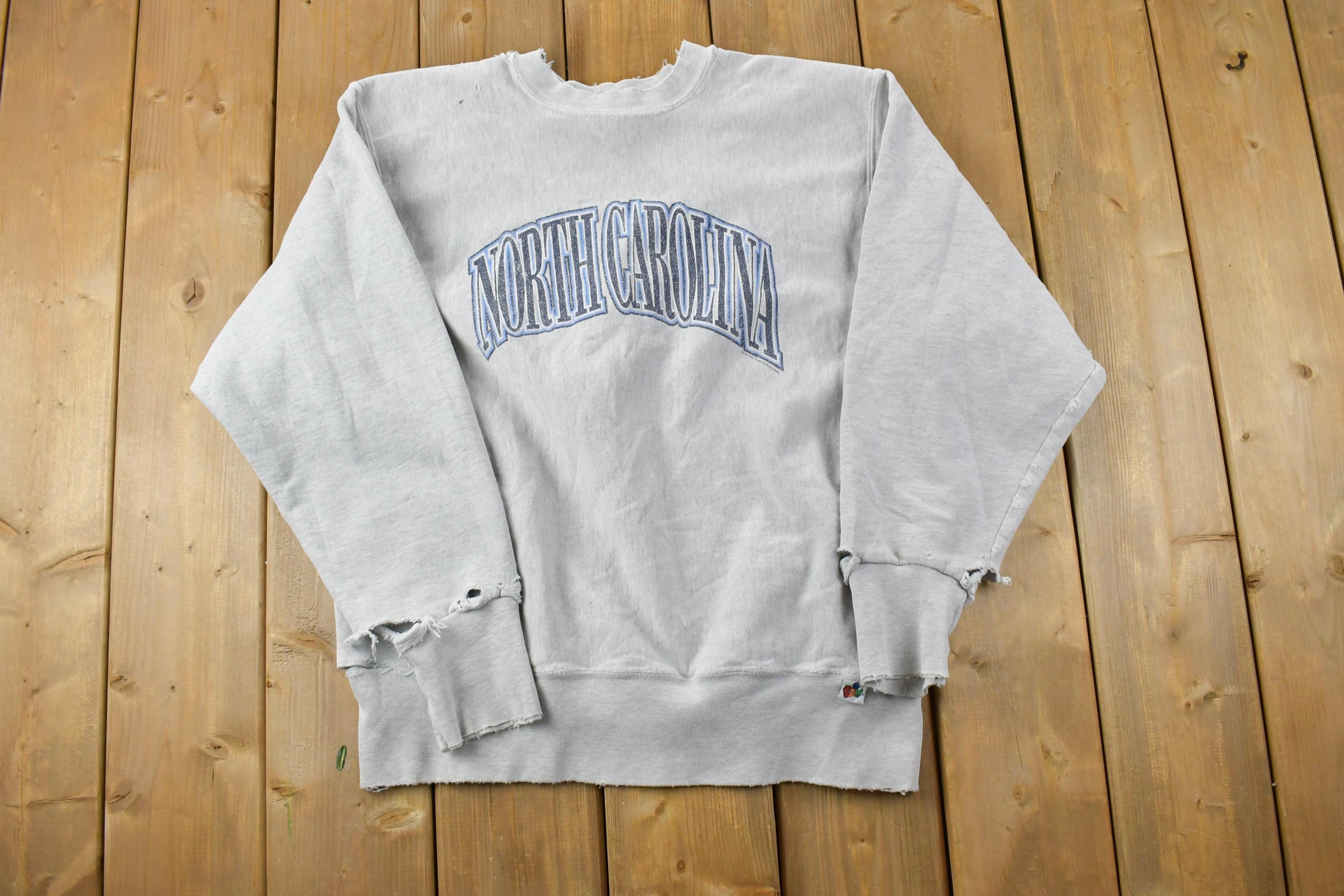Vintage 1990s North Carolina Tar Heels Reverse Grain University Collegiate Crewneck