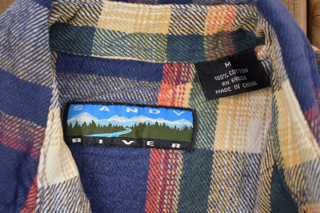Vintage 1990s Sandy River Plaid Flannel Button Up Shirt