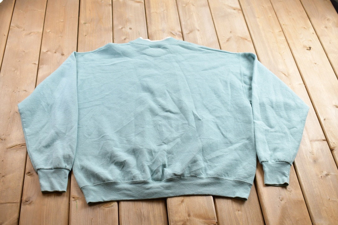 Vintage 1990s Stitchery Studio Birdhouse Theme Crewneck Sweater
