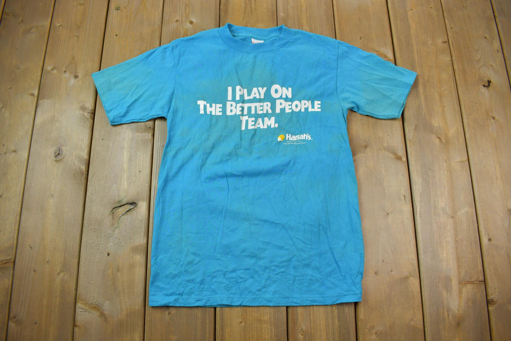 Vintage 1980s Harrah's Hotel & Casino Souvenir Travel T-Shirt