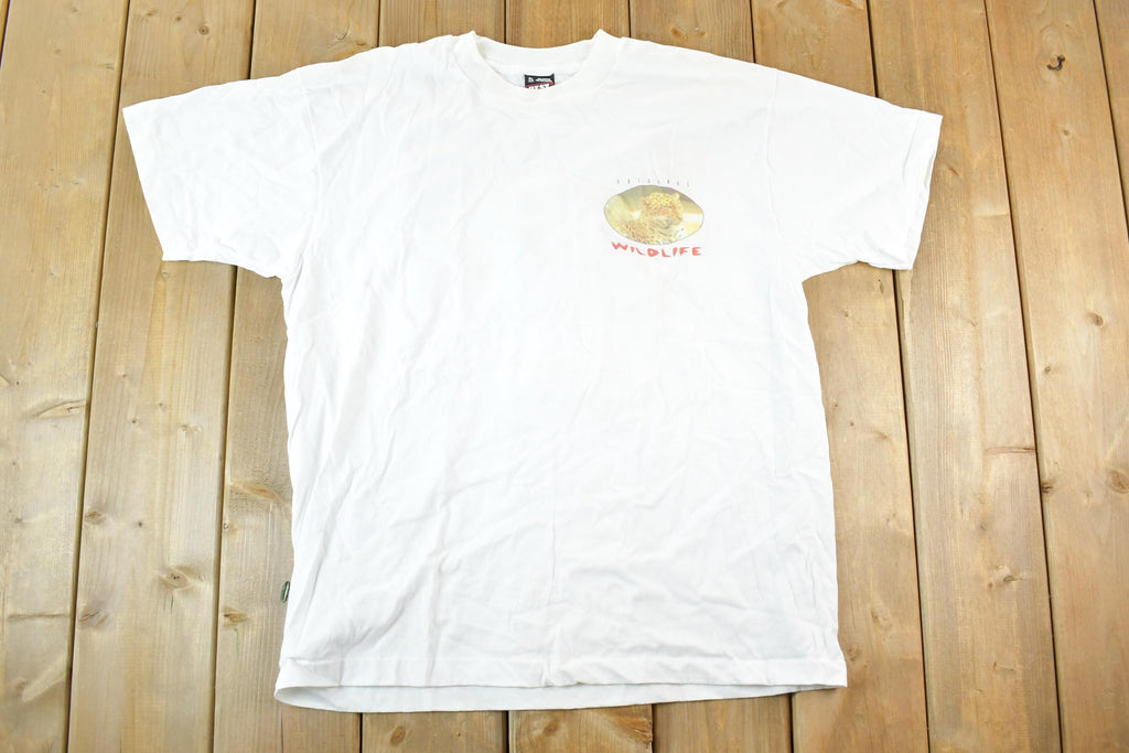 Vintage 1990s Original Wildlife Souvenir Cheetah T-Shirt Men's M / Made In USA / Vintage Vacation Tee / Rare Destination Tee / Summer Shirt