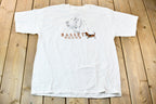 Vintage 1990s GRS Dogs Embroidery and Graphic Single Stitch Basset Hound T-Shirt