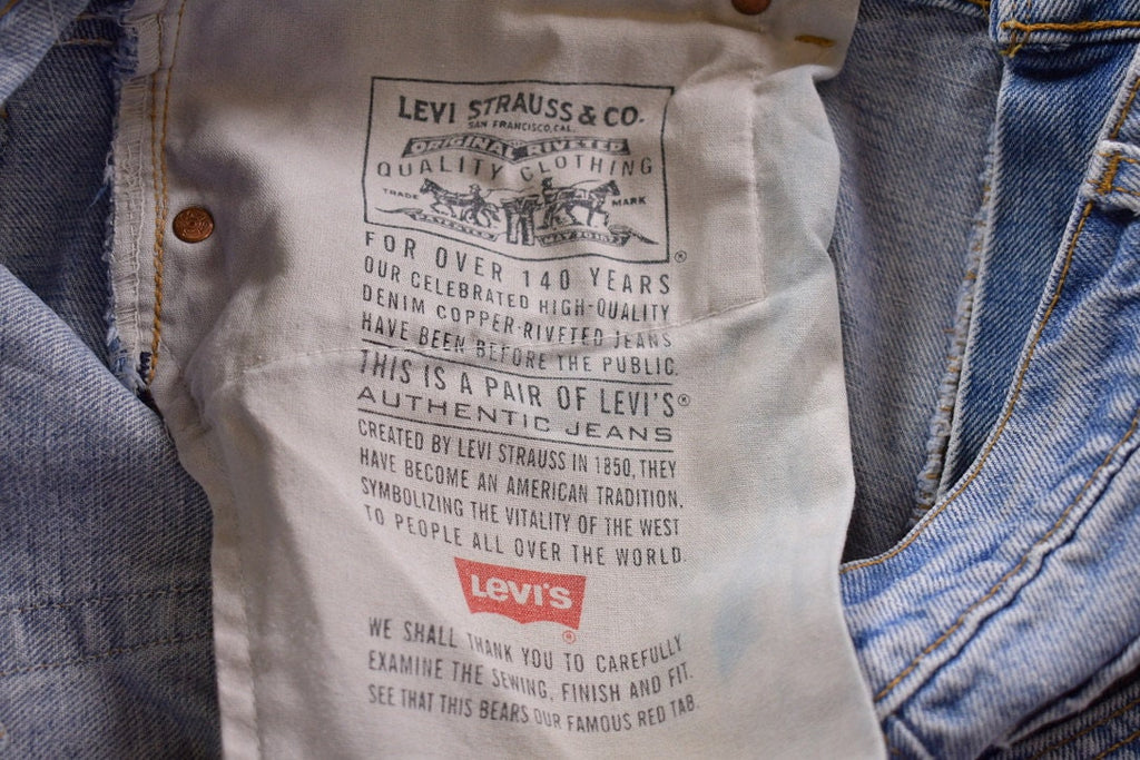 Vintage 1990s Levi's 505 Red Tab Denim Jeans Size 34 x 31