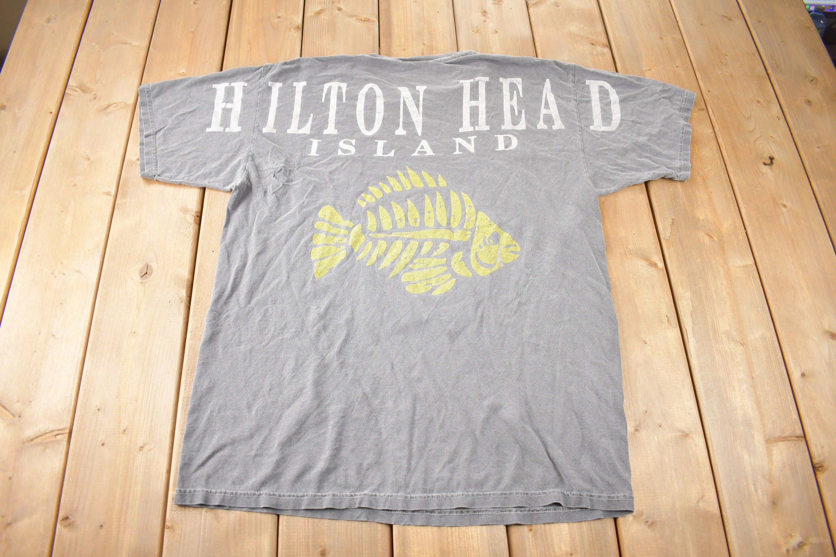 Vintage 1990s Hilton Head Island Souvenir Travel T Shirt