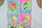 Vintage 1990s Tropical Fish Neon Alore Souvenir Tank Top