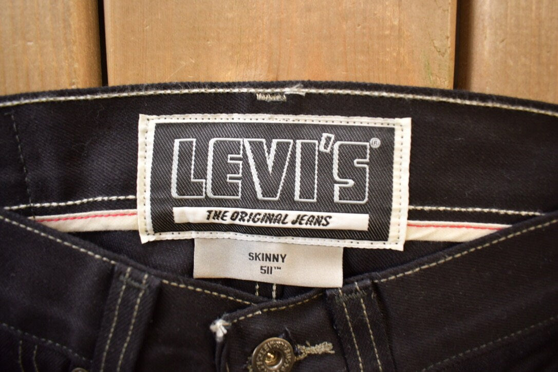 Vintage 1990s Levi's 511 Black Jeans Size 29x32