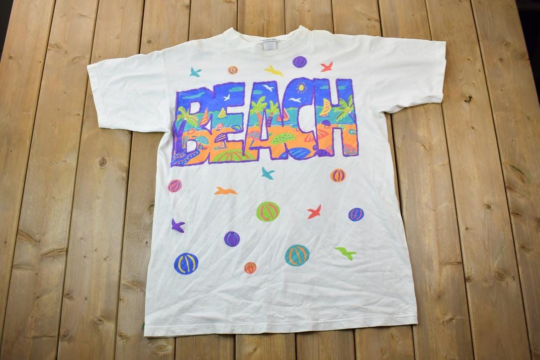 Vintage 1990s Malibu Beach Club Souvenir T-Shirt